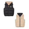 AW25 Mitch & Son JNR JAMES Black & Beige Reversible Gilet