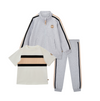 AW25 Mitch & Son JNR LORENZO & LIAM Grey & White Panel Three Piece Zipper Tracksuit