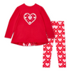 AW25 ADee LOLA Red & Pink Heart Print Leggings Set