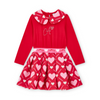 PREORDER AW25 ADee LARA Red White & Pink Heart Print Logo Dress