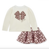 AW25 ADee MILAN White Initial Print Skirt Set
