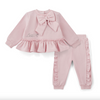 AW25 Little A JASMINE Pink Bow Frill Tracksuit