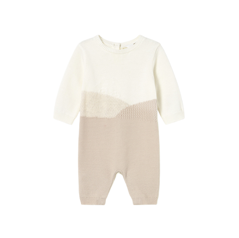 AW25 Mayoral Beige Knitted Romper