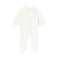 PREORDER AW25 Mayoral Ivory Velour Floral Babygrow