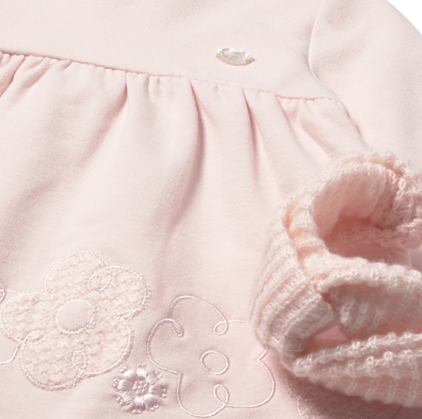 PREORDER AW25 Mayoral Pink Floral Dress With Headband