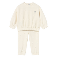 AW25 Mayoral Ivory Spotty Ribbed Tracksuit