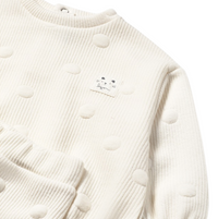 AW25 Mayoral Ivory Spotty Ribbed Tracksuit