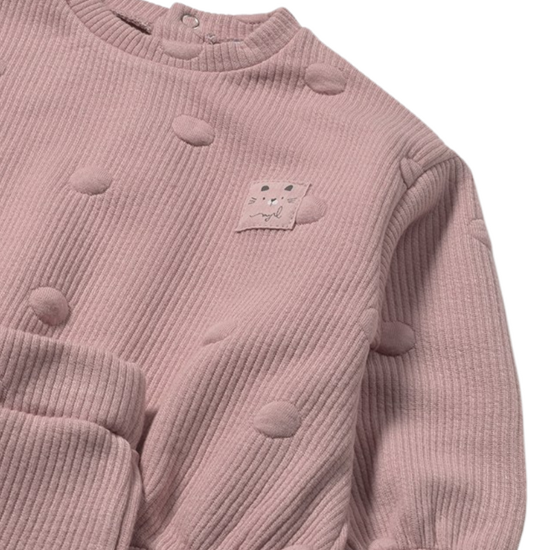 AW25 Mayoral Pink Spotty Ribbed Tracksuit