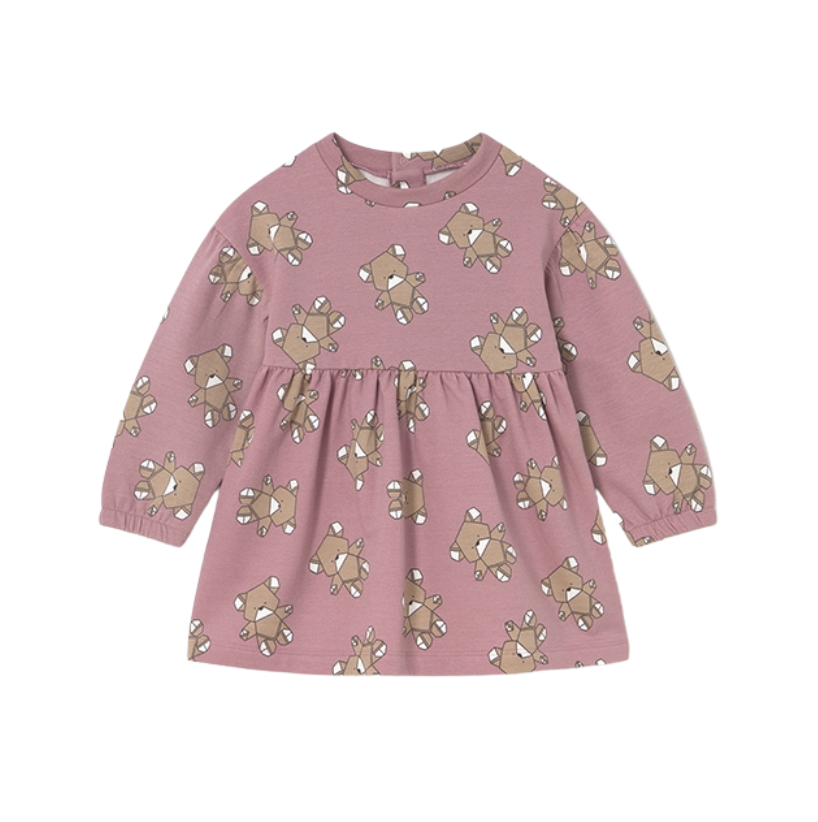 AW25 Mayoral Pink Teddy Bear Dress
