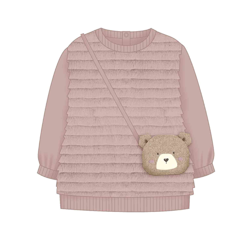 AW25 Mayoral Pink Teddy Bear Handbag Dress