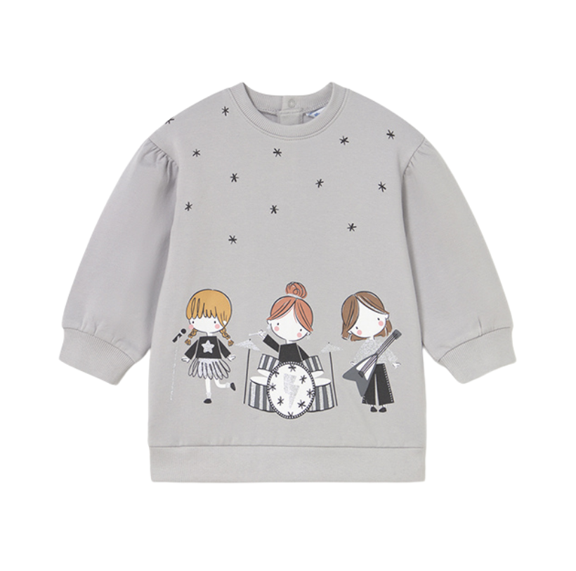 AW25 Mayoral Grey Girl Band Dress