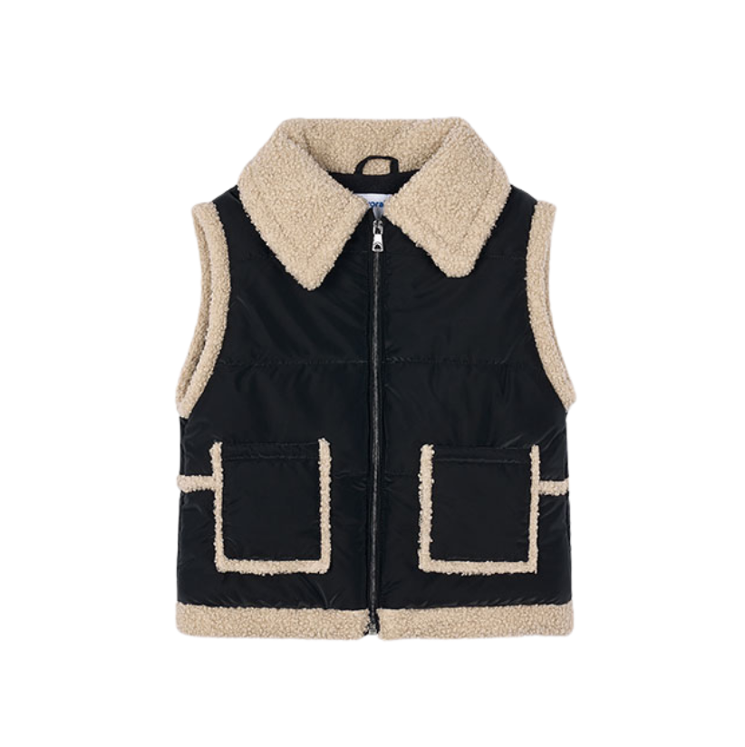 AW25 Mayoral Black Fleece Gilet