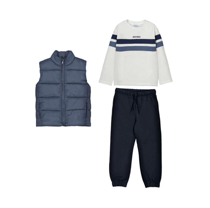 AW25 Mayoral Blue Three Piece Gilet & Trousers Set