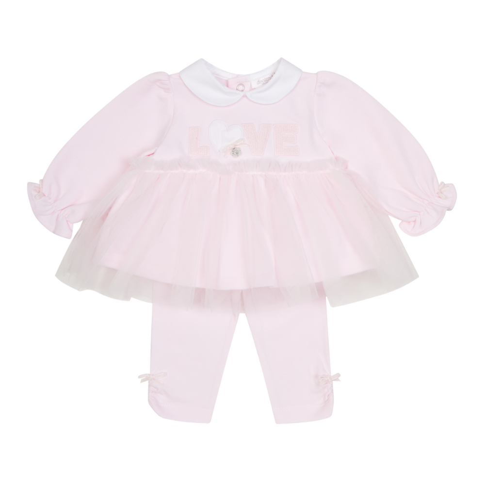 AW25 Deolinda Pink 'Love' Tulle Leggings Set