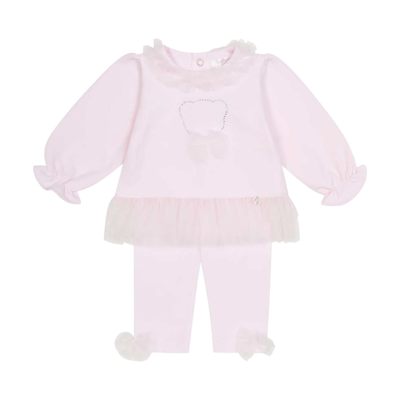 AW25 Deolinda Pink Teddy Bear Tulle Leggings Set