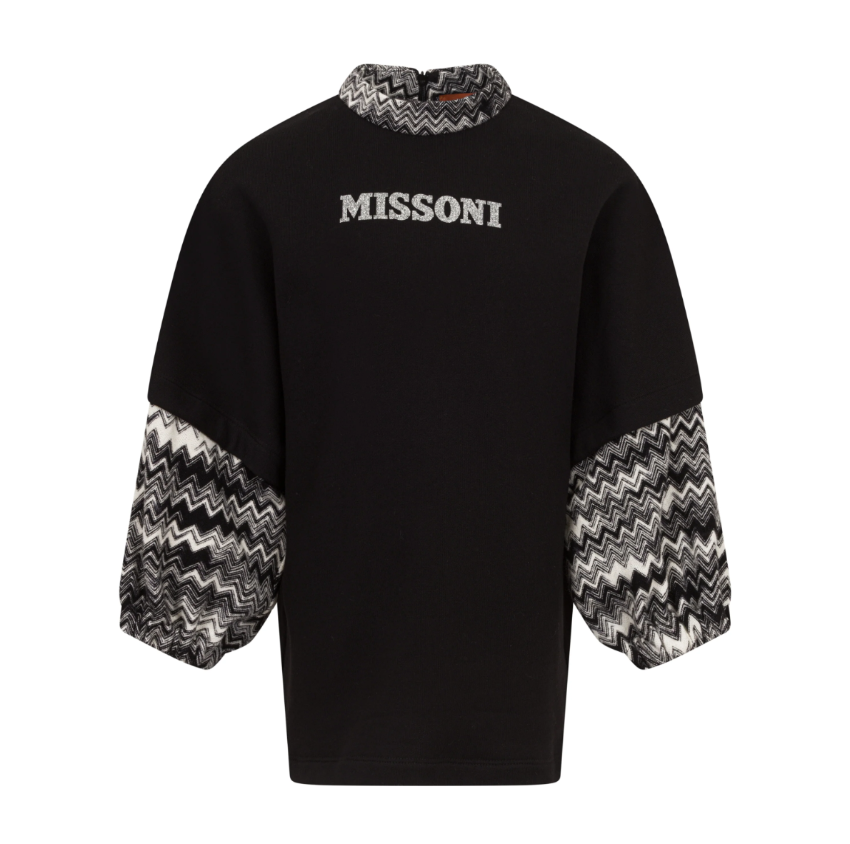 AW25 Missoni Black & White Chevron Long Sleeve Dress