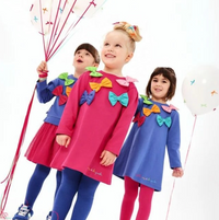AW25 Agatha Ruiz De La Prada Baby Blue Multi Bow Dress With Tights