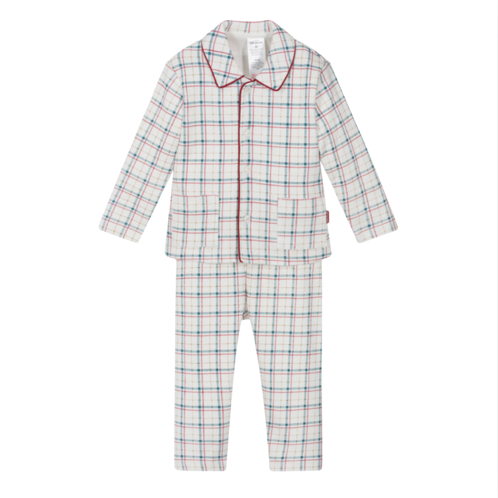AW25 Tutto Piccolo White Red & Green Pyjama Set