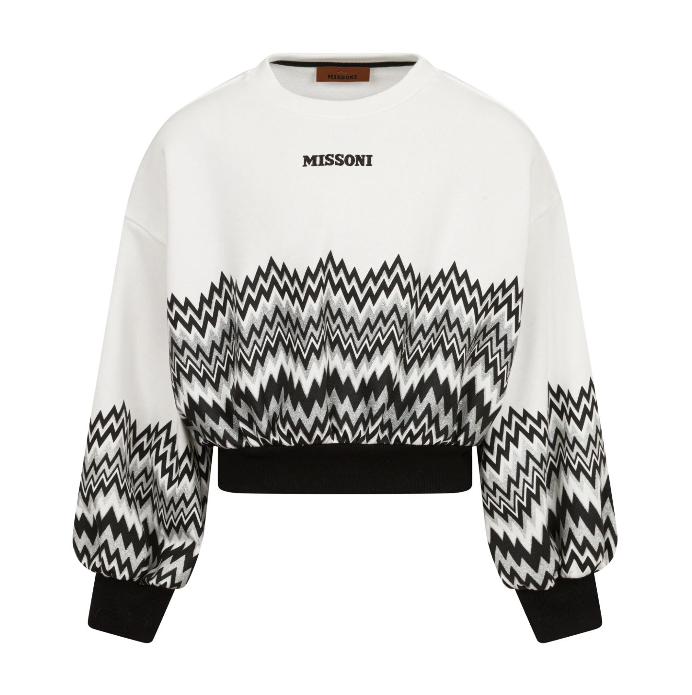 AW25 Missoni Black & White Chevron Sweatshirt
