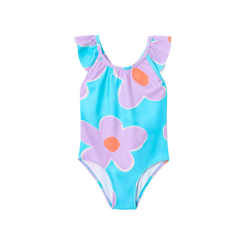 SS26 Mayoral Purple & Blue Floral Swimsuit