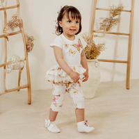 PREORDER SS26 Daga White Gold & Pink Triple Butterfly Tulle Leggings Set