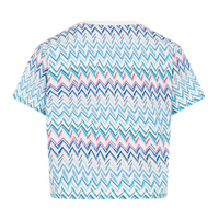 SS26 Missoni Blue & White Multicoloured Chevron Shorts Set