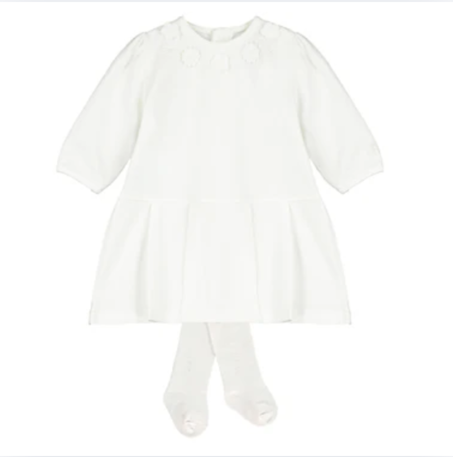 Emile Et Rose Girls CELESTE Ivory Dress With Tights