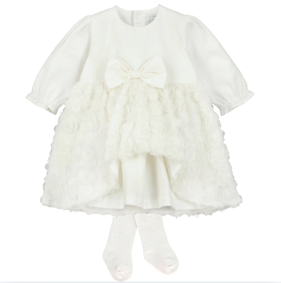 Emile Et Rose Girls COCO Ivory Dress With Tights