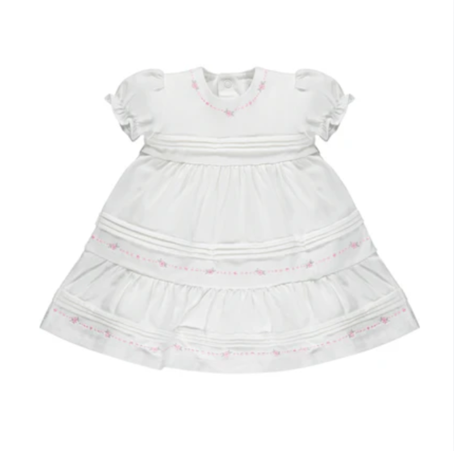 Emile Et Rose Girls DEBBIE White Dress With Knickers