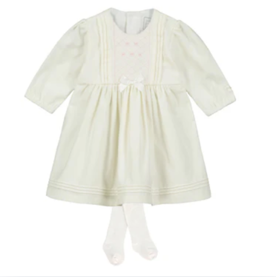 Emile Et Rose Girls ERIN Ivory Dress With Tights
