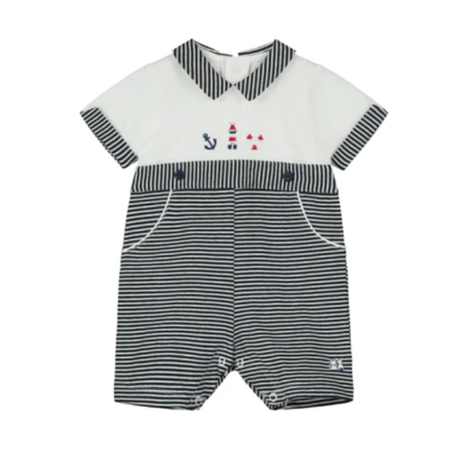 Emile Et Rose Boys FINCH Navy Romper