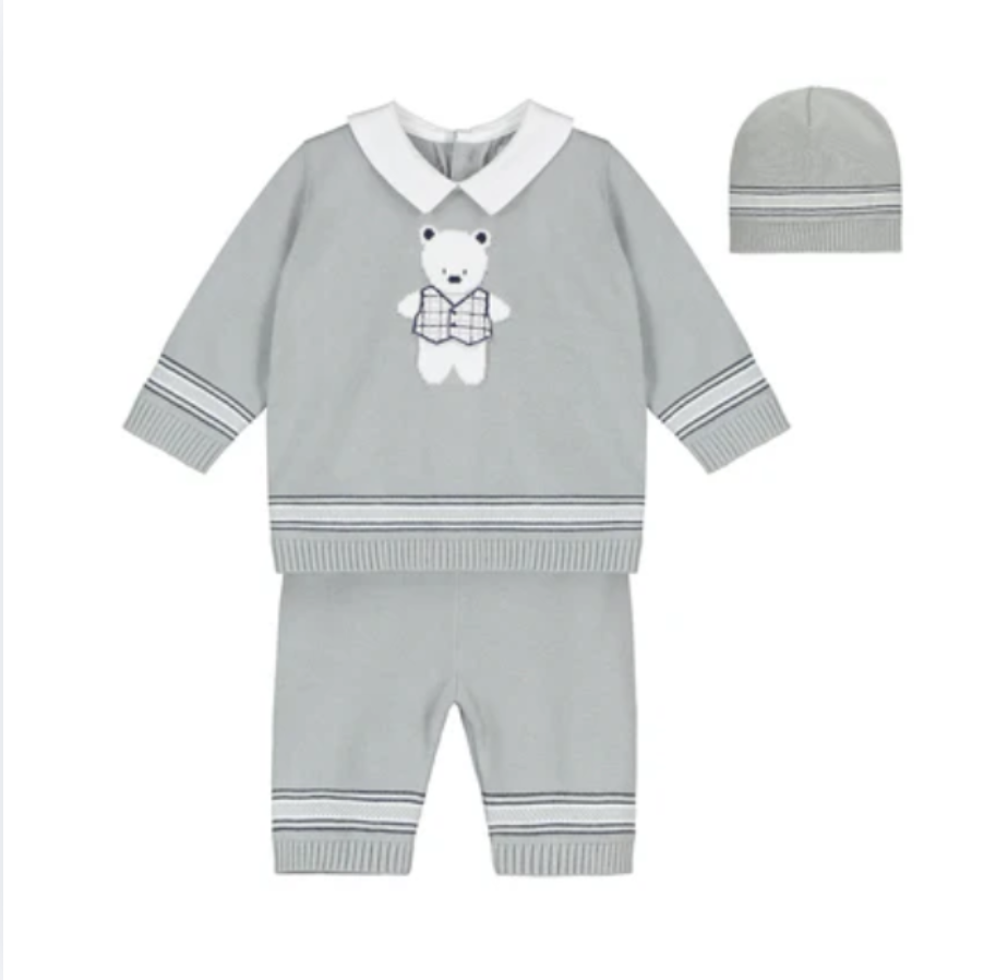 Emile Et Rose Boys CARTER Grey Trousers Set With Hat