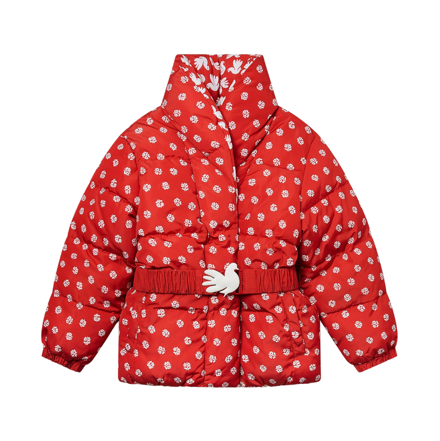 Stella McCartney Girls Red Reversible Puffer Coat