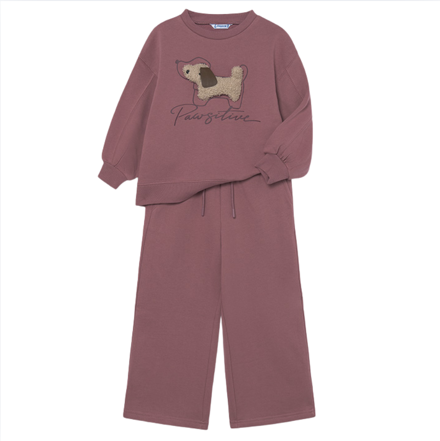 Mayoral Girls Purple Dog Tracksuit