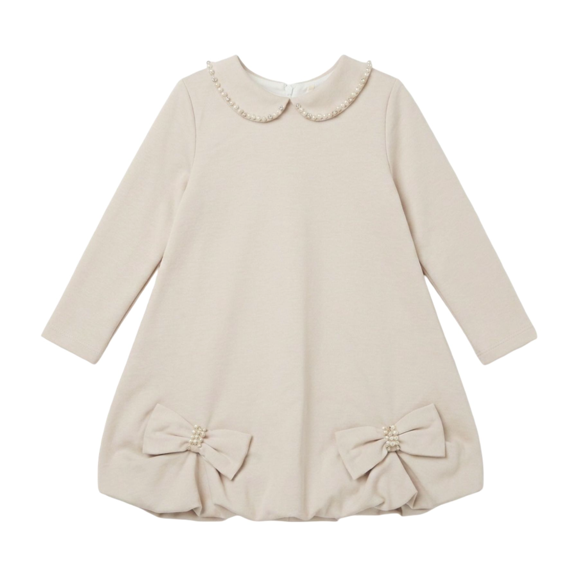 Bimbalo Girls Beige Puffball Dress