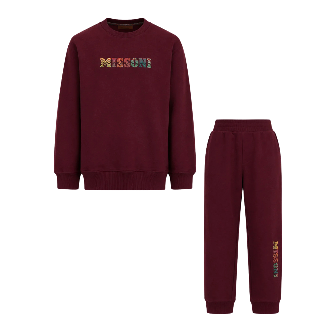 Missoni Boys Burgundy Chevron Tracksuit