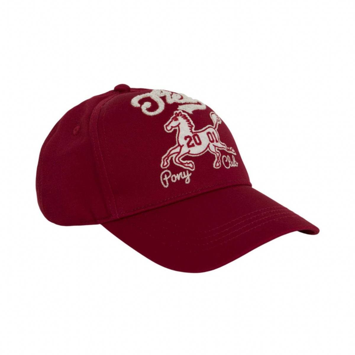 Stella McCartney Girls Burgundy Horse Cap