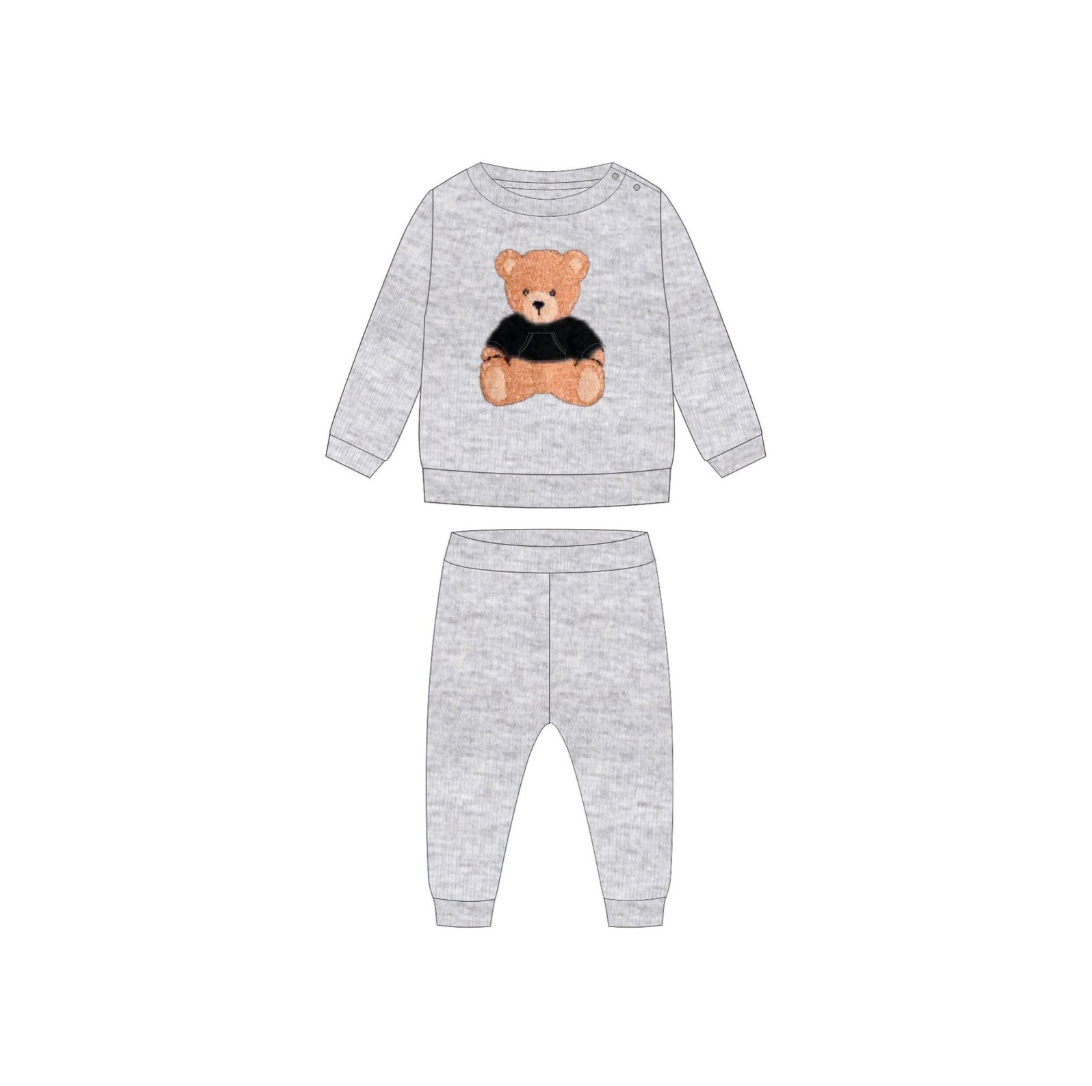 Patachou Boys Grey Teddy Bear Tracksuit