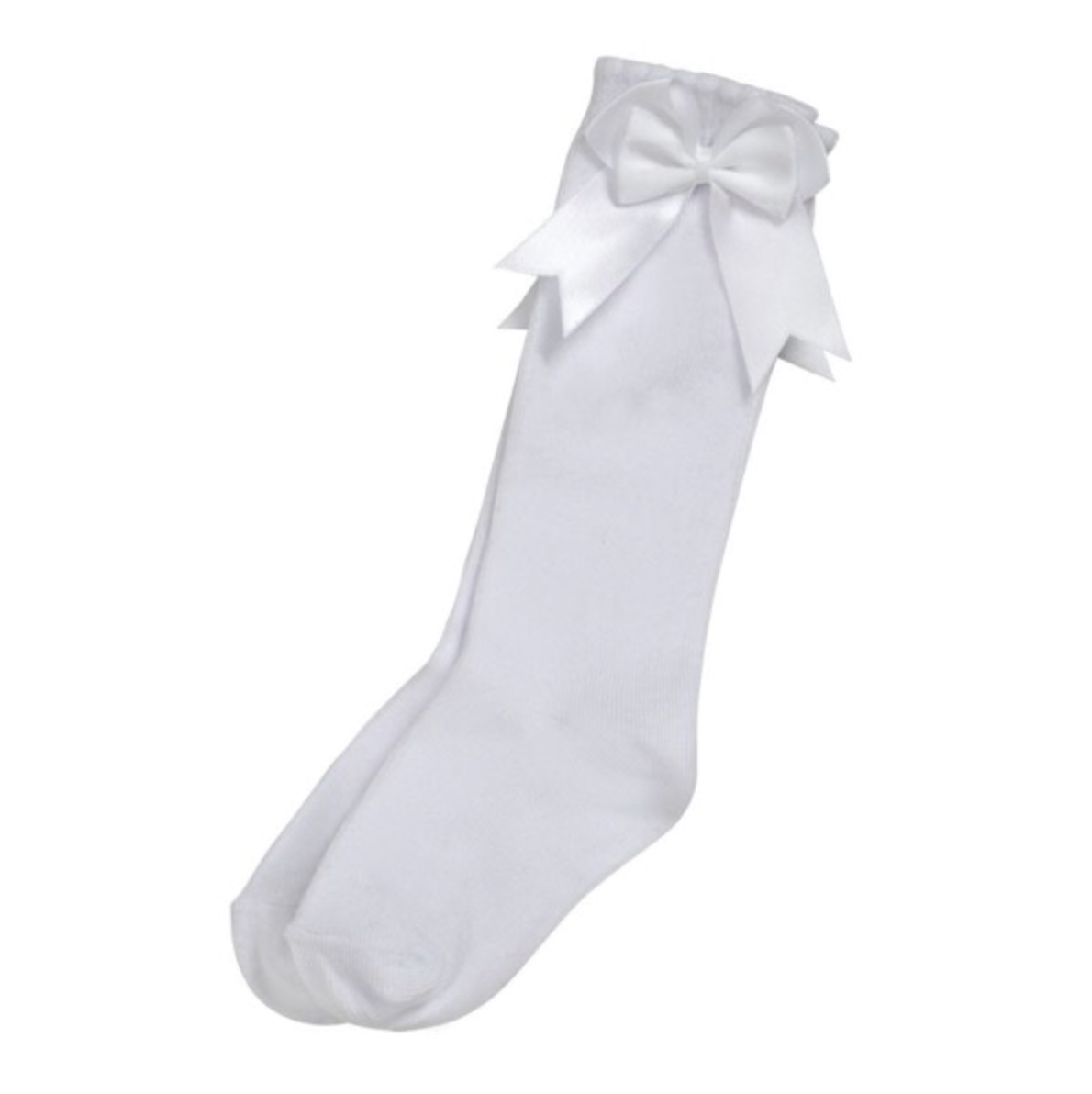 Tambino White Knee High Bow Socks