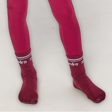 AW25 Ansandro Cherry Red & White Logo Socks