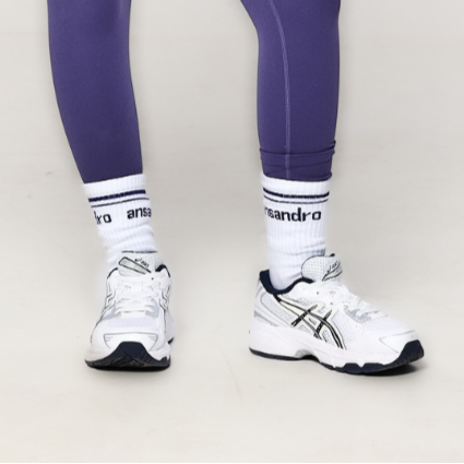 AW25 Ansandro Shadow Violet & White Logo Socks