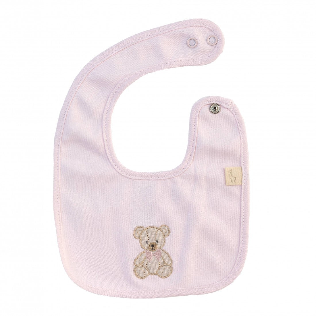 Baby Gi Pink Cotton Teddy & Me Bib