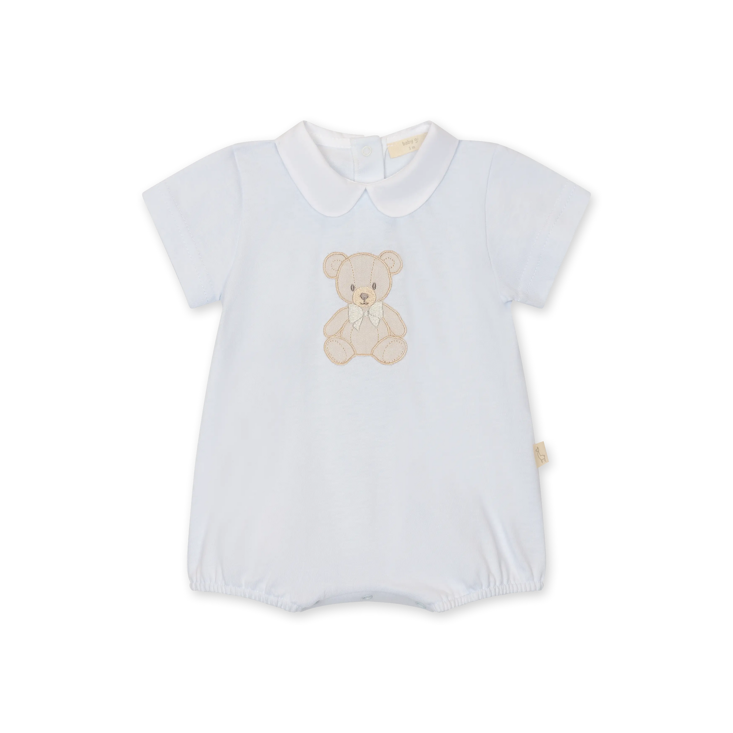 Baby Gi Pale Blue Cotton Teddy & Me Romper