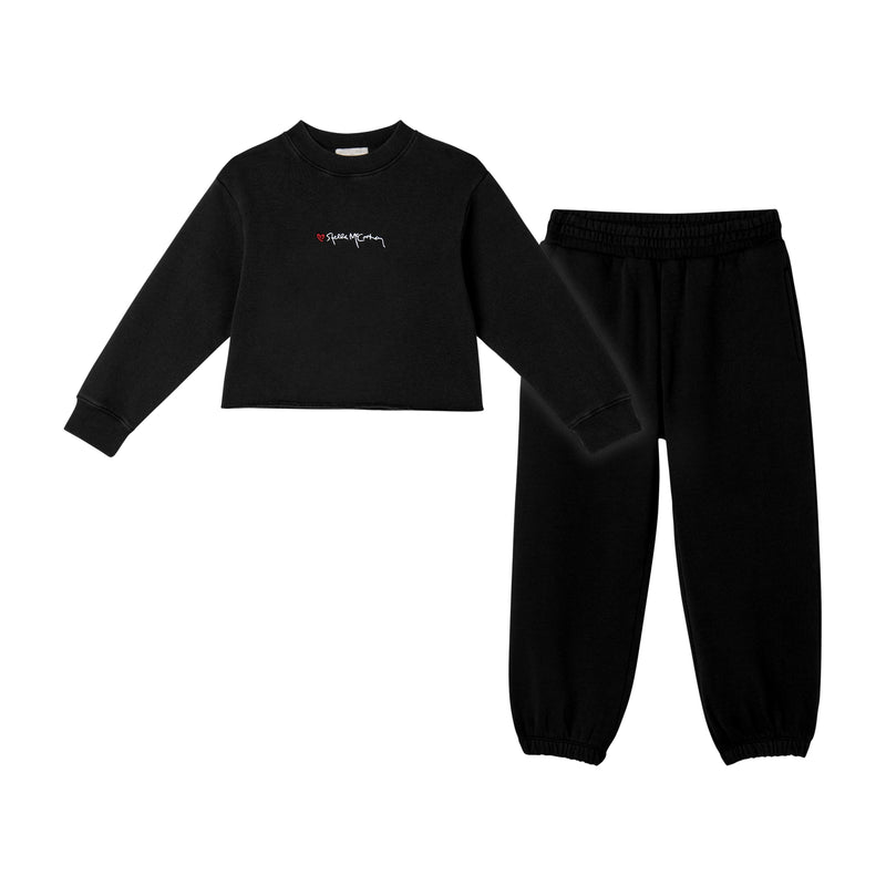 PREORDER AW25 Stella McCartney Black White & Red Heart Logo Tracksuit