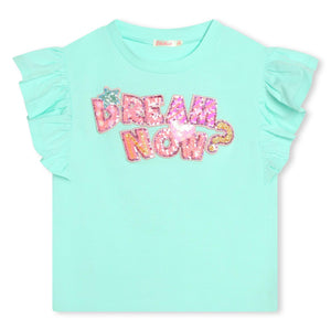 SS24 Billieblush Green & Pink 'Dream Now?' Denim Short Set