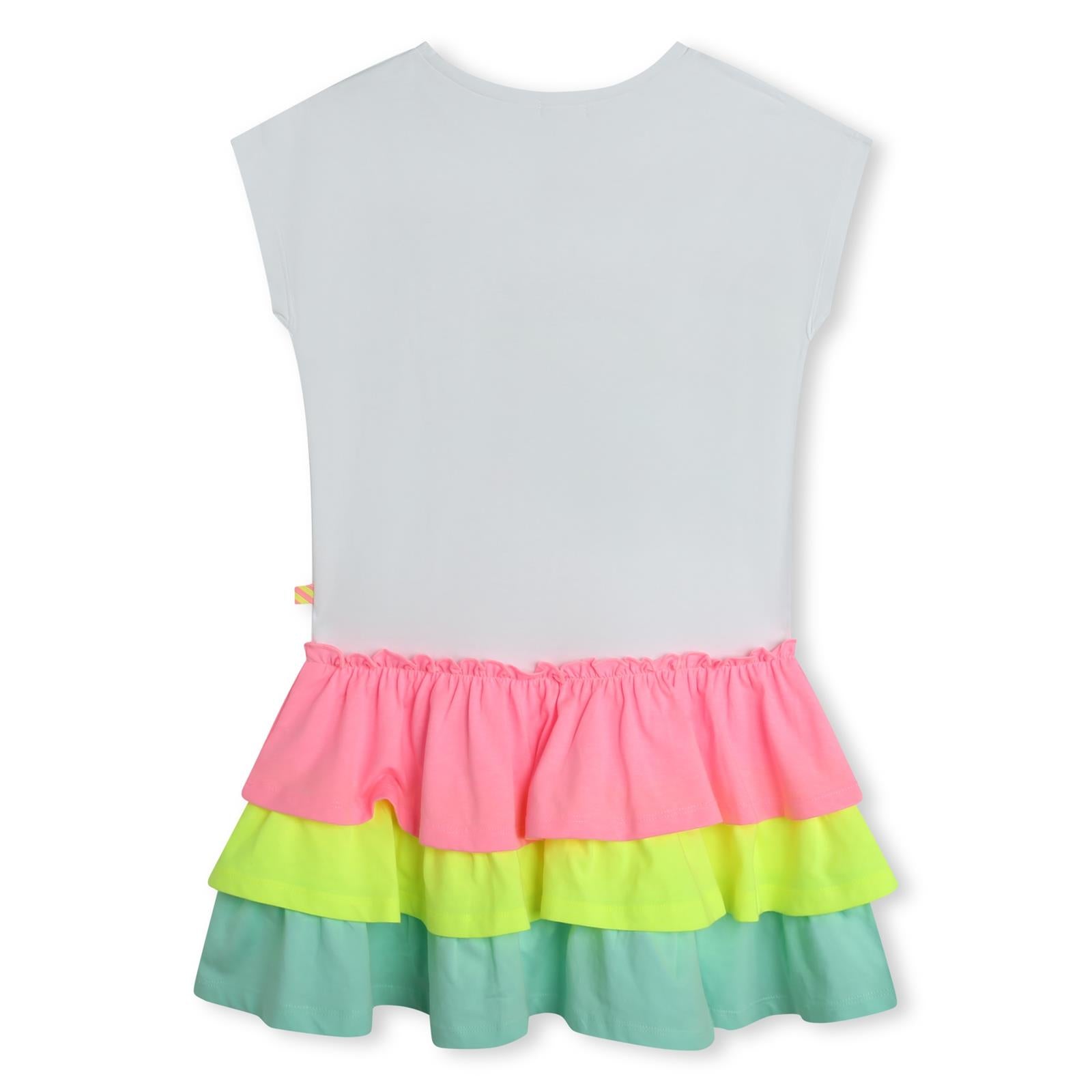 Billieblush White & Multicoloured 'Love Laugh Repeat' Dress