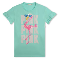 Billieblush Green 'Pink Pink Pink' Flamingo Dress