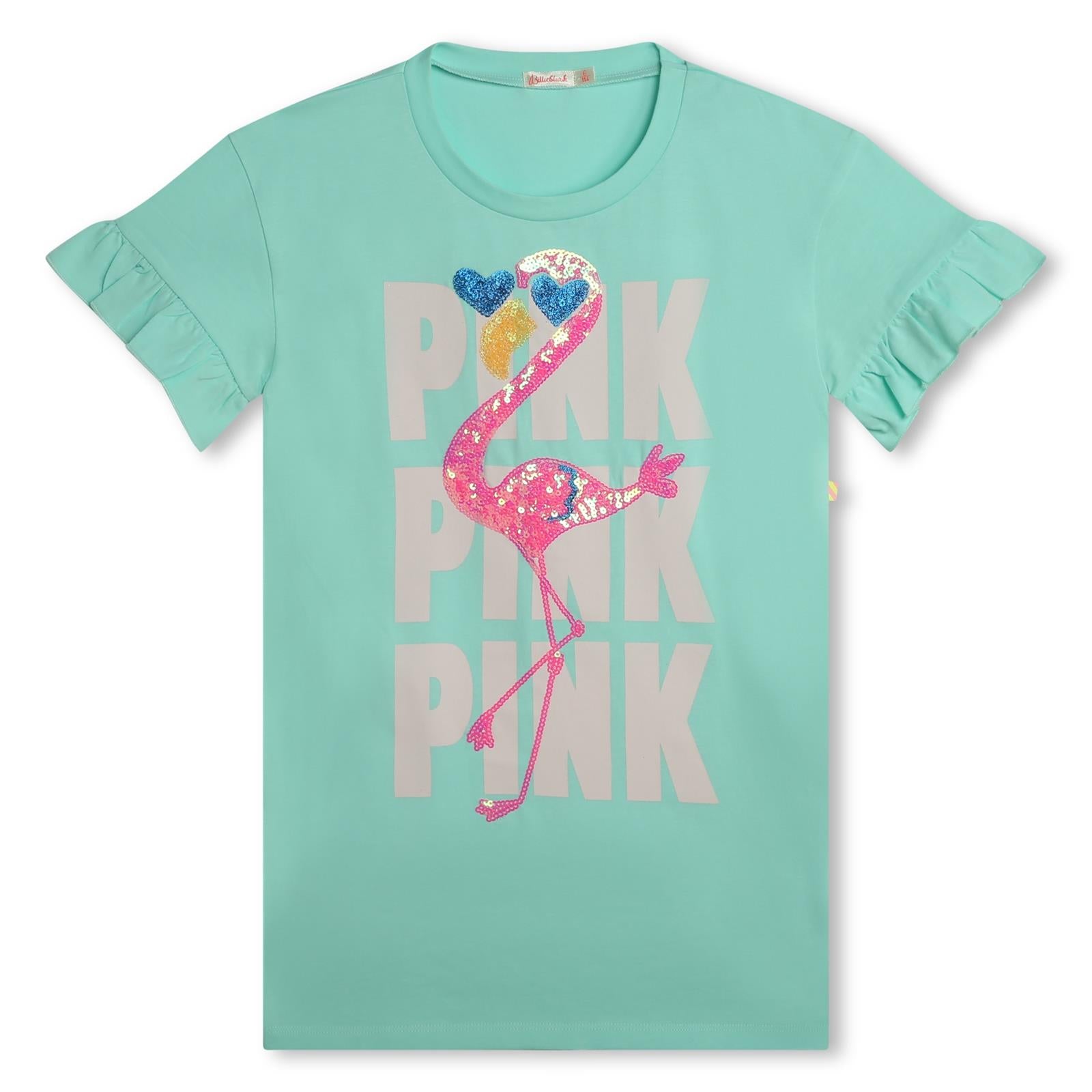 Billieblush Green 'Pink Pink Pink' Flamingo Dress