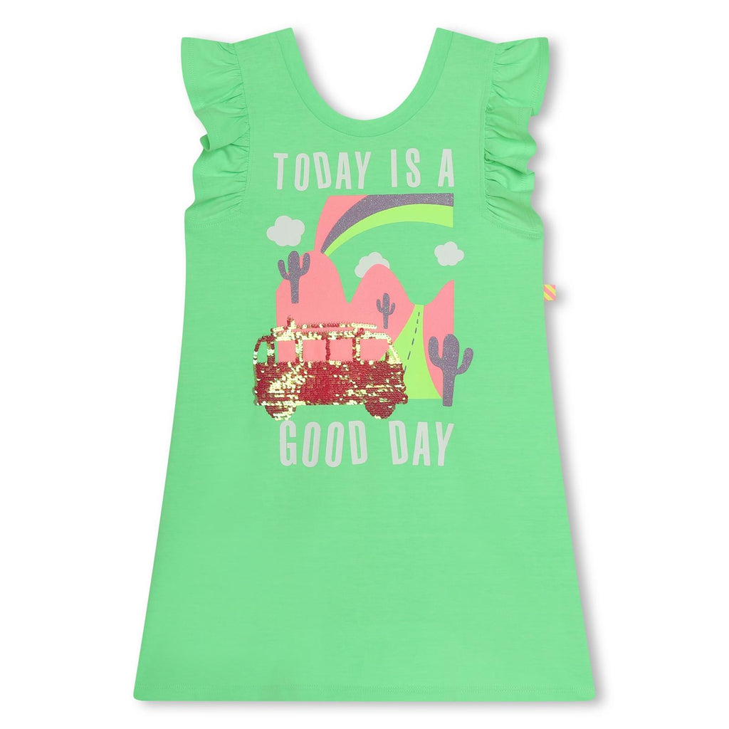 SS24 Billieblush Green 'Today Is A Good Day' Scenery Dress