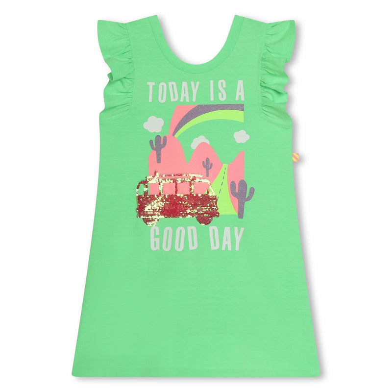 SS24 Billieblush Green 'Today Is A Good Day' Scenery Dress